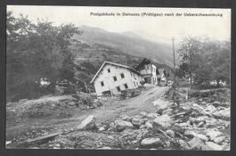 Dalvazza Postgebäude nach dem Hochwasser 1910