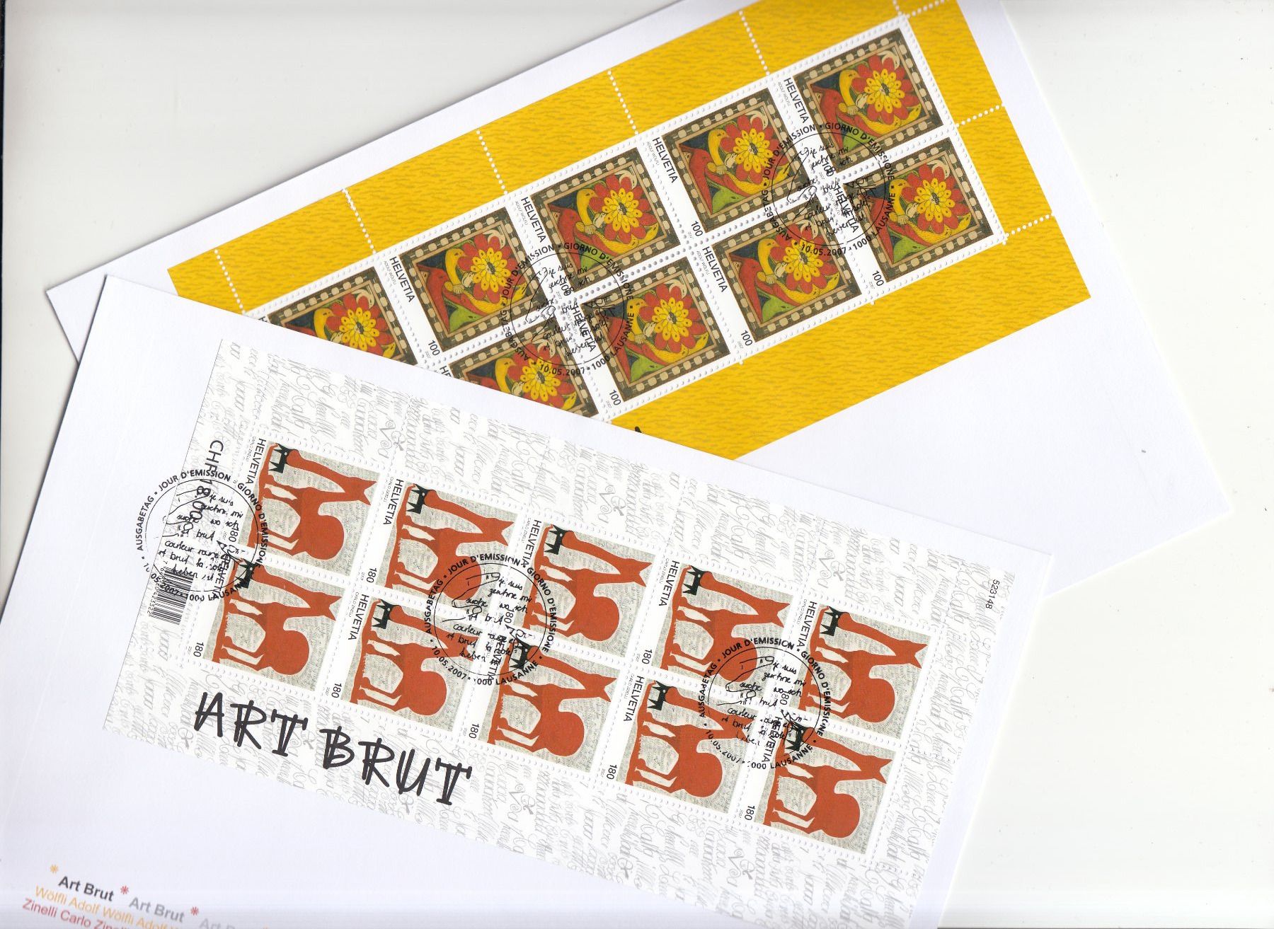 Tutti i francobolli: SBK 1233 - 1234 Kleinbogen FDC, Kat. Fr. 140.- – Usato da Bürglen TG venduto da StampGraf