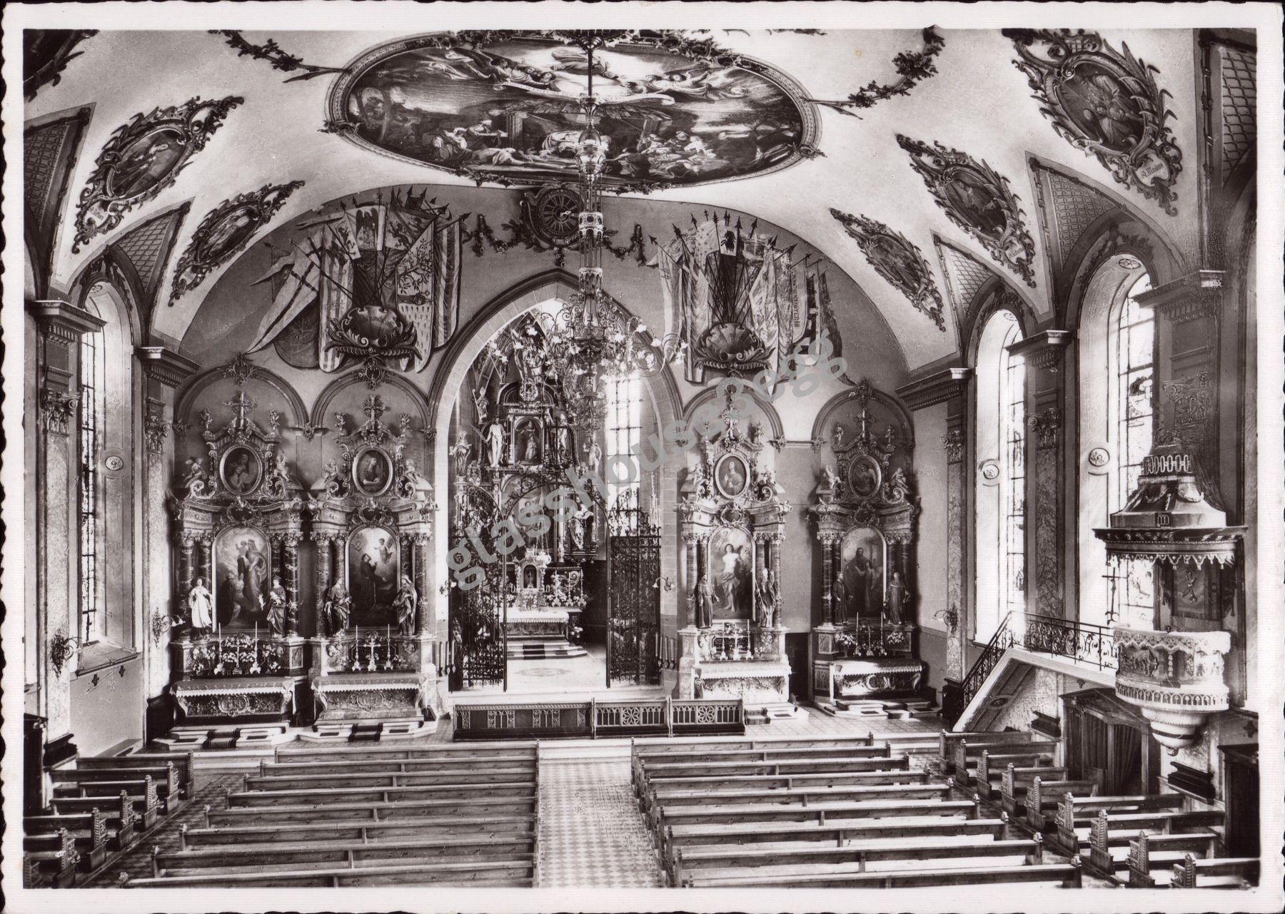 Cartoline postali: AK Appenzell Kath. Pfarrkirche St. Mauritius – Usato da Eggersriet venduto da glasshouse3egg