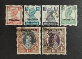Pakistan/Indien 1947, Ovpt. LoT gestempelt