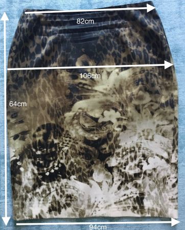 Elie Tahari leopard silk skirt