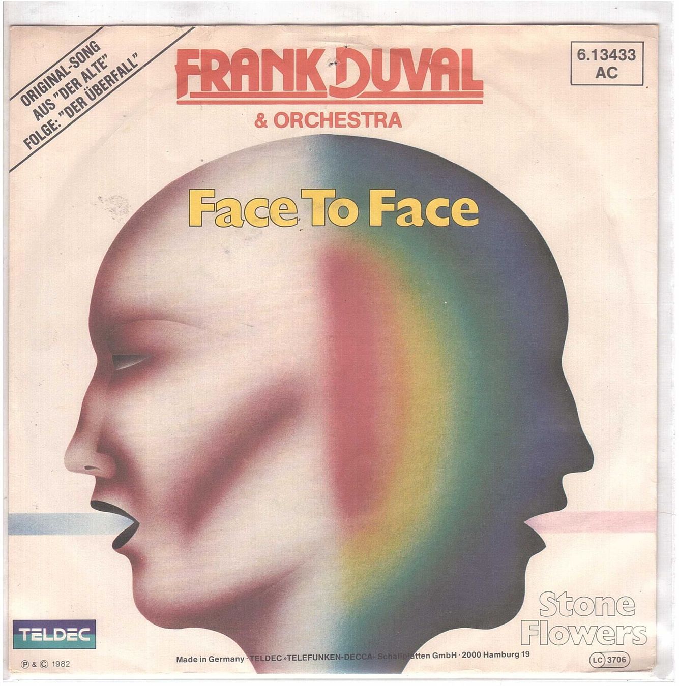 Schallplatten: Single7 FRANK DUVAL - face to face – Gebraucht aus Rheinau von