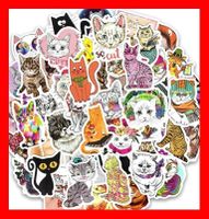 50 tlg Stickerset Katzen Cat chat Aufkleber basteln Deko