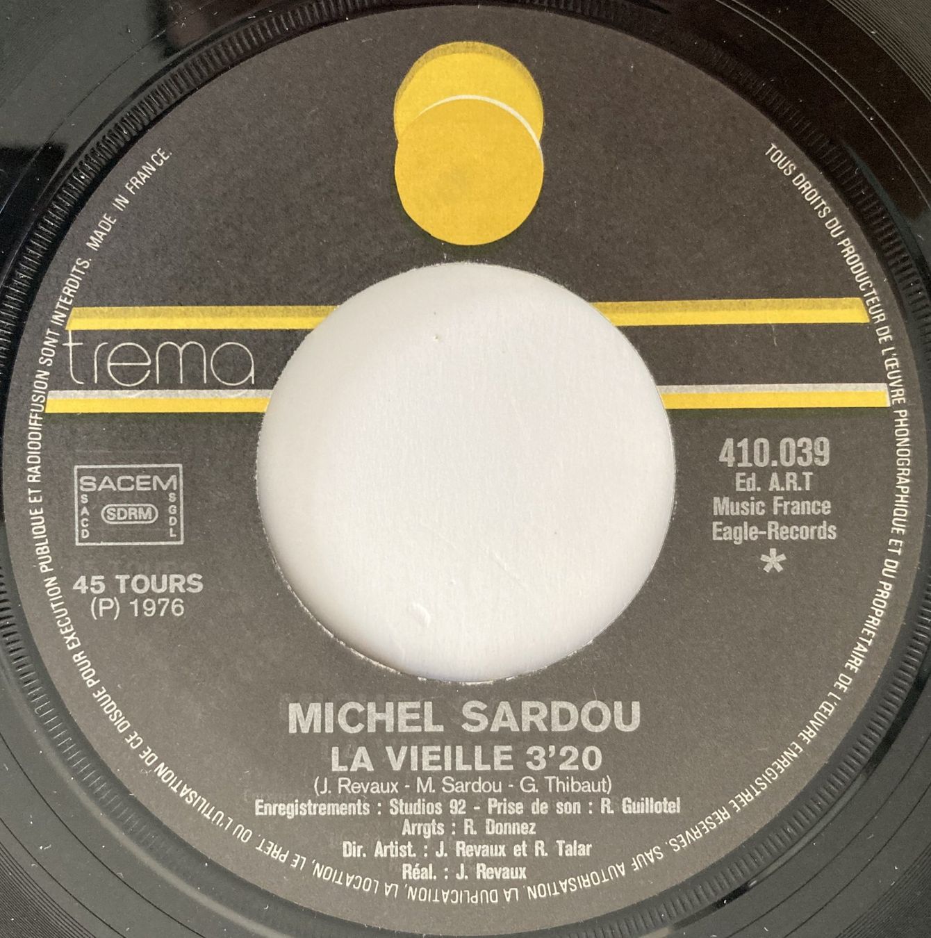 Dischi in vinile: MICHEL SARDOU - LA VIEILLE – Usato da Bottens venduto da hotter-than-hell 2