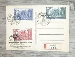 TR20 Carte Postale + Timbre Liechtenstein 1939