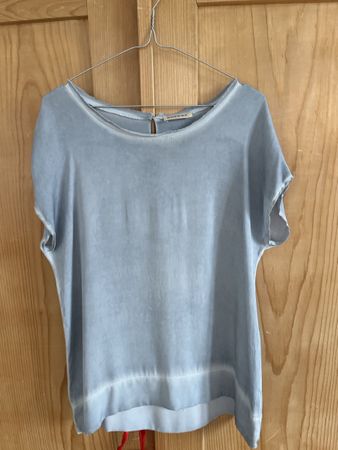 Repeat: Shirt, hellblau/grau, Gr 36
