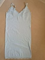 Hellblaues Sommerkleid/Unterkleid mit Spitze, Gr.M