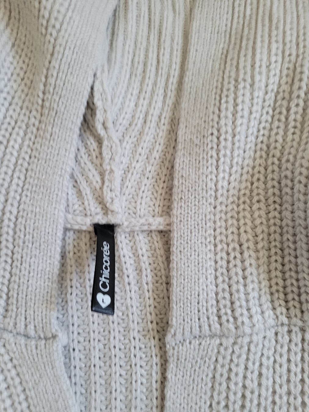 Giacche: Strickjacke Chicorée mit Kapuze, hellgrau, Grösse L – Usato da Büren NW venduto da nie_k6382 1