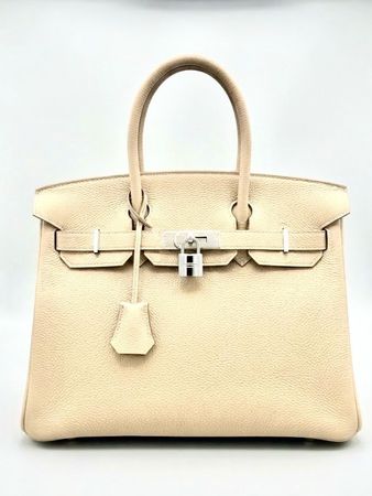 Elegante Leder Handtasche Birkin-Style-Vera Pelle Made Italy