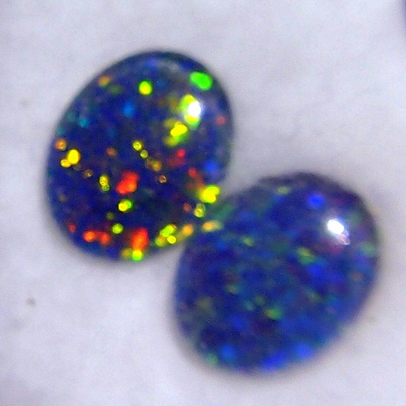 Edelsteine: 2 x 1,7 ct. Blackopal Triplette – Neu (gemäss Beschreibung) aus Reinach BL von Hesekiel39 7