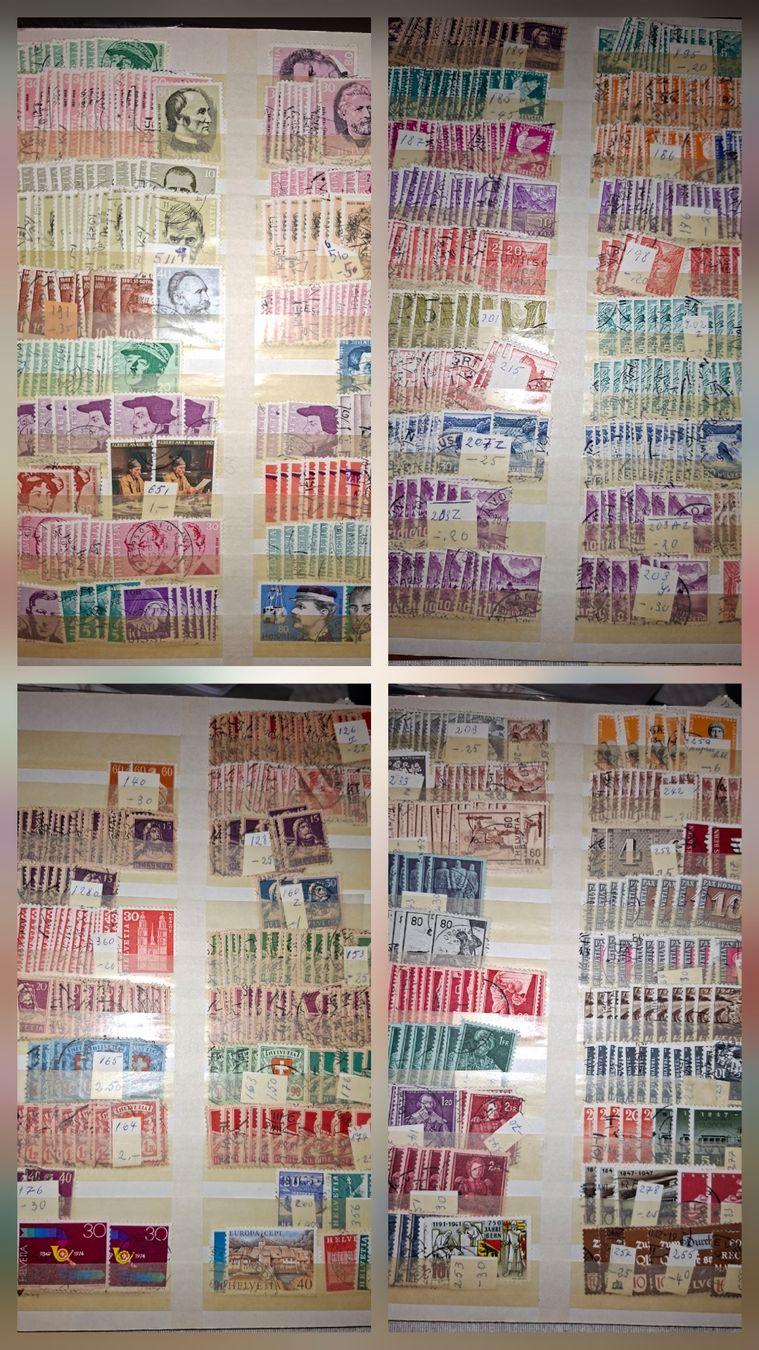 Alle Briefmarken: Dublettensammlung Schweiz div.  – Gebraucht aus Balgach von SIMEON27 2