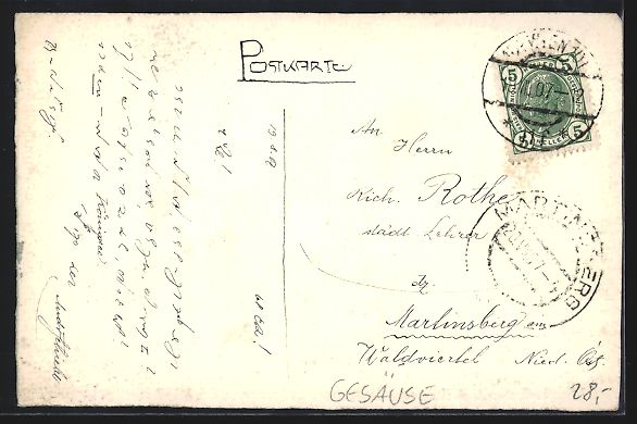 Cartes postales: Handgemalt sign. Andreas Schiebler: Ges – D'occasion à Berlin par bartko-reher 1