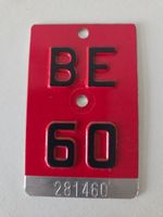 Velonummer BE 60 plaque Velo