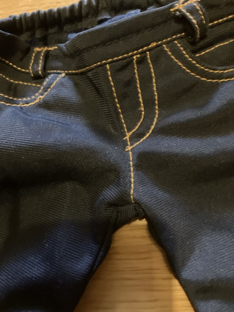 Bambole: Soft doll jeans in dark blue, pink inside – Usato da Zürich venduto da papperlapapp1 2