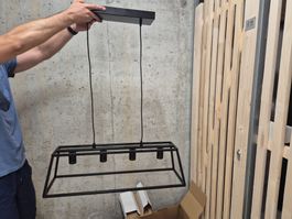 Hängeleuchte mit 4 Leuchtenschirmen, schwarz - FELSISK IKEA