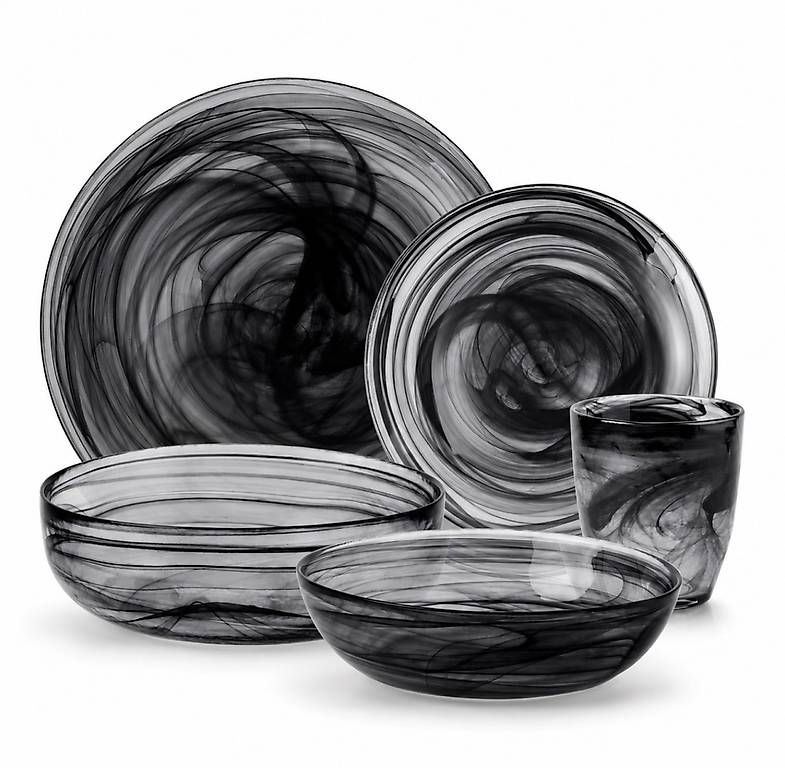 Gläser: Glas-Set Elements schwarz  25-teilig – Gebraucht aus Unterentfelden von Mjc1