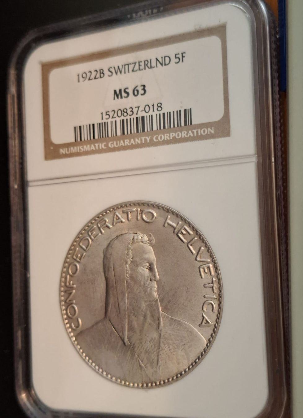 Tutti le monete: TOP +++ 5 FRANKEN 1922 (Silber) +++TOP+++ – Usato da Pfungen venduto da Aguti77 2