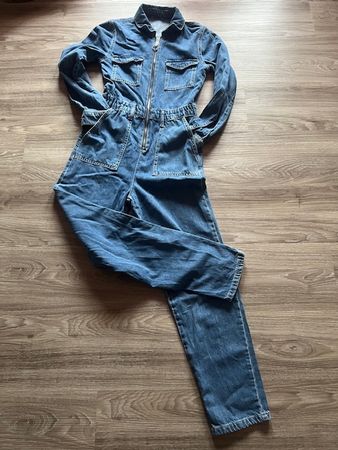 Jeans Overall / high waist Gr 34/36