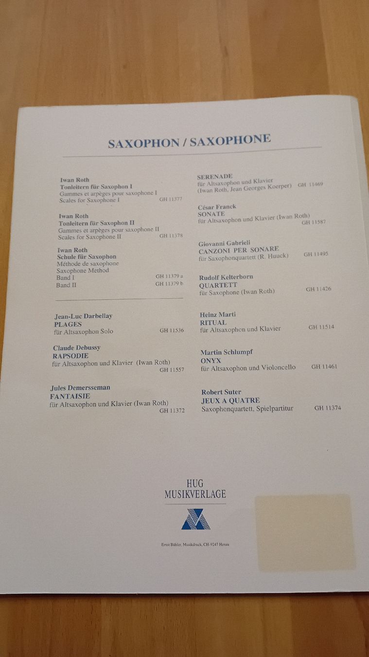 Libri: Schule für Saxophon – Usato da Krauchthal venduto da Nati_H 1