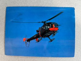 Postkarte alt, Helikopter ALOUETTE III, 1982