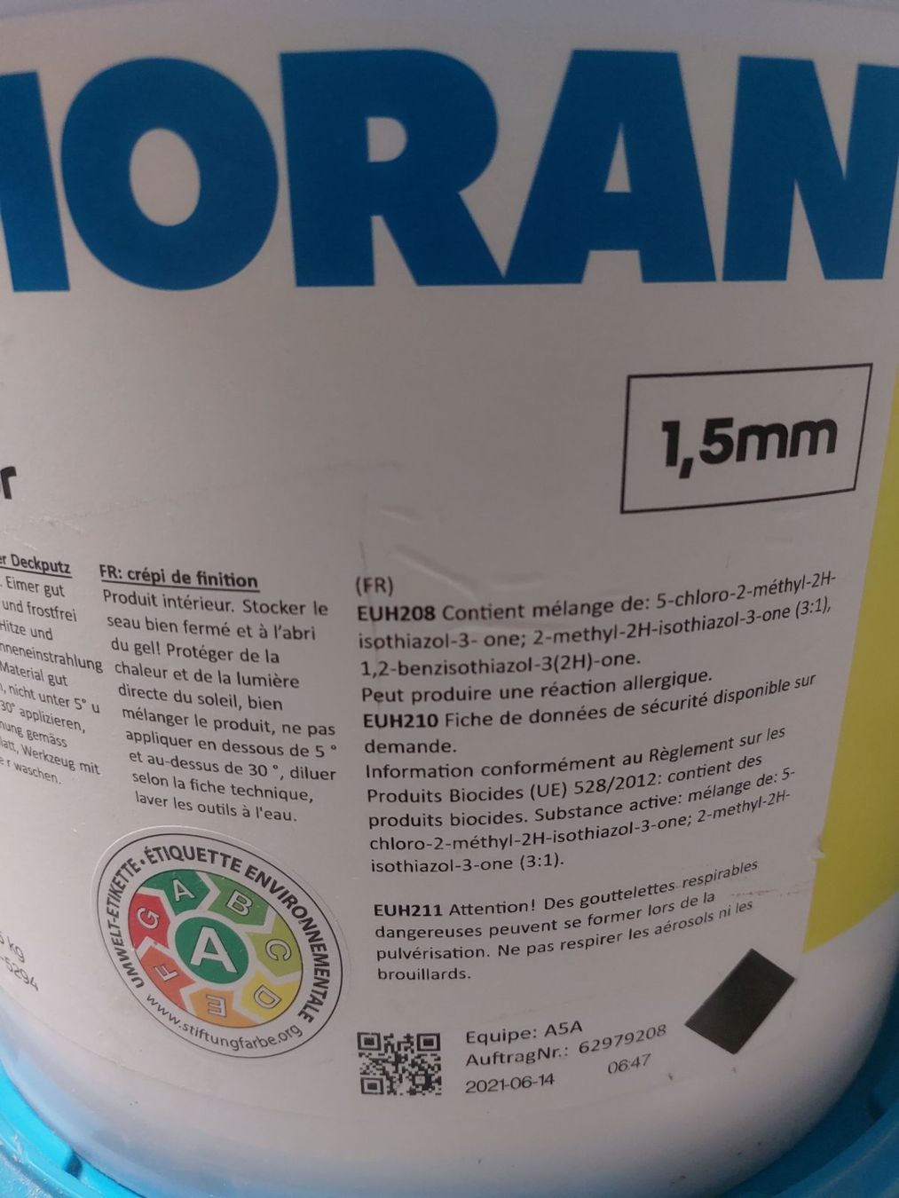 Matériau de remplissage: MARMOR Putz 1,5mm 6 Eimer à 25kg plus 1Eimer angebraucht – Neuf avec emballage d'origine à Bad Zurzach par GACHgirl 2