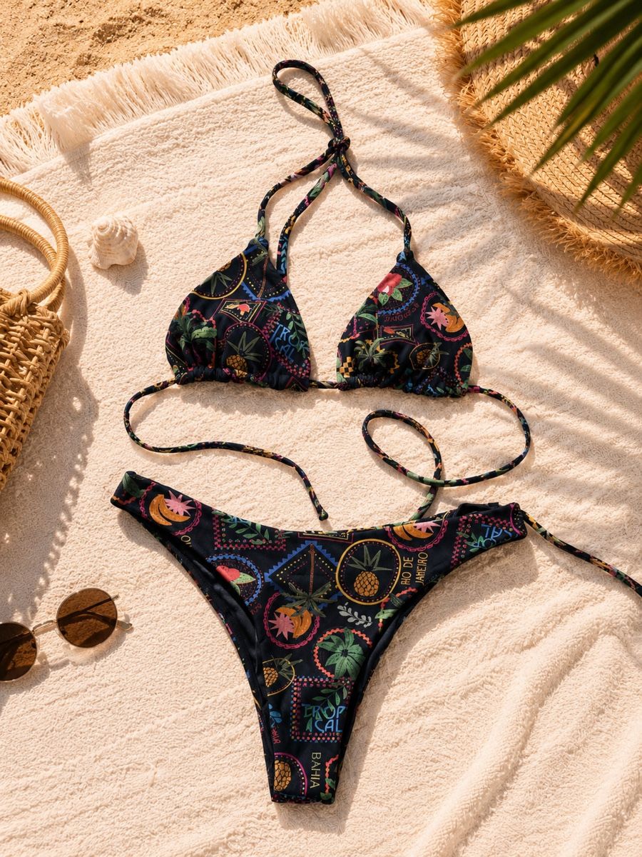 Badekleider & Bikinis: Bikini T 36/38 avec motif tropical – Gebraucht aus Lausanne von mau_6tnl