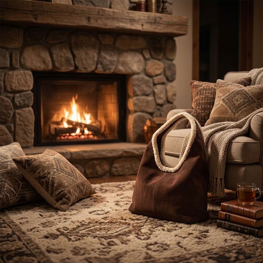 Borse da donna: Hobo-Tasche in Wildlederoptik mit Teddyfutter – Nuovo e nell'imballaggio originale da Diegten venduto da Jus_nooo 4