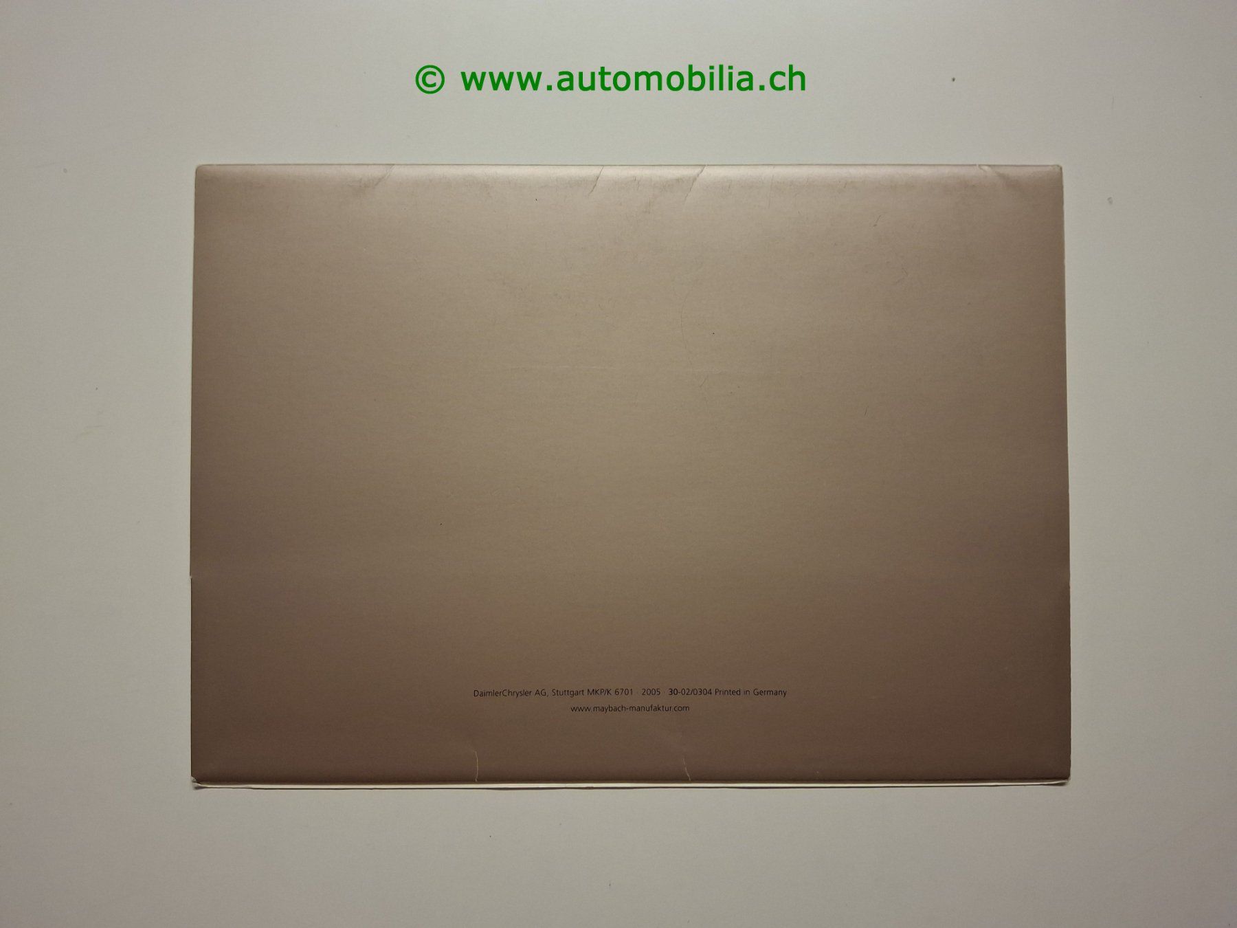 Maybach Documenti: Maybach 57 Prospektmappe 2004 mit 3 Bilder – Usato da Weingarten-Kalth venduto da Bettelbruenneli 3