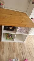 Ikea 2x2 Kallaxregal weiss in Doppel mit Holzplatte