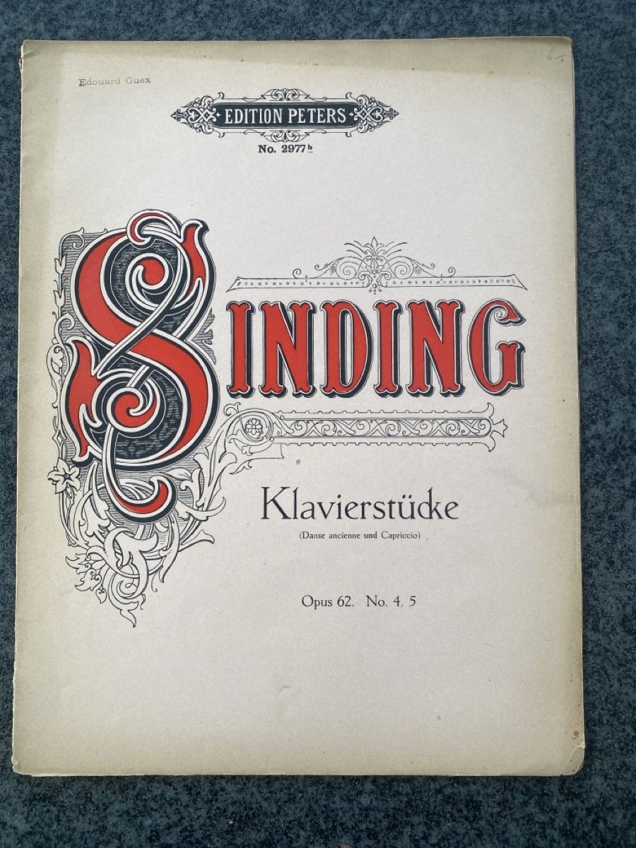 Libri: Klavierstücke von Sinding – Usato da Stettlen venduto da Hansj