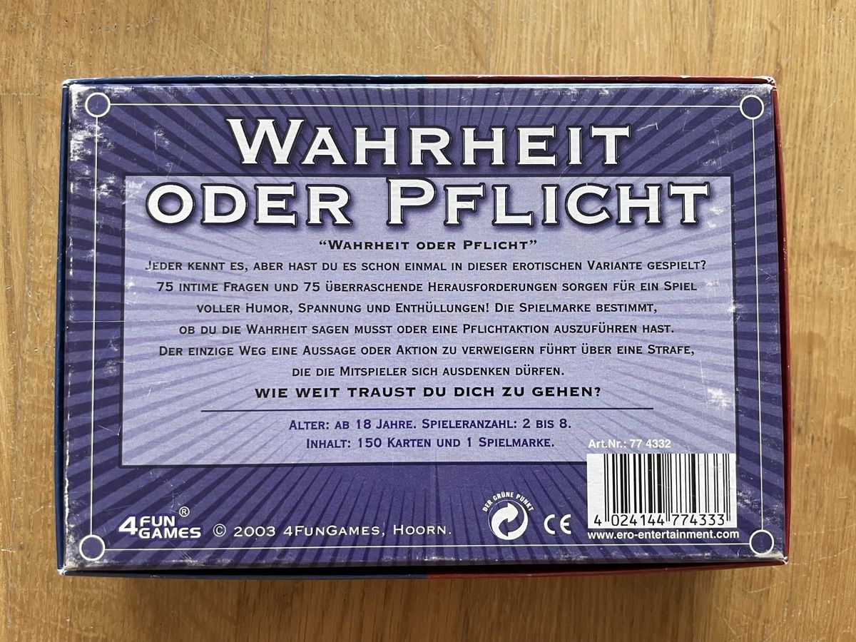 Giochi: Wahrheit oder Pflicht (ab 18) – Usato da Grenchen venduto da miatran 1