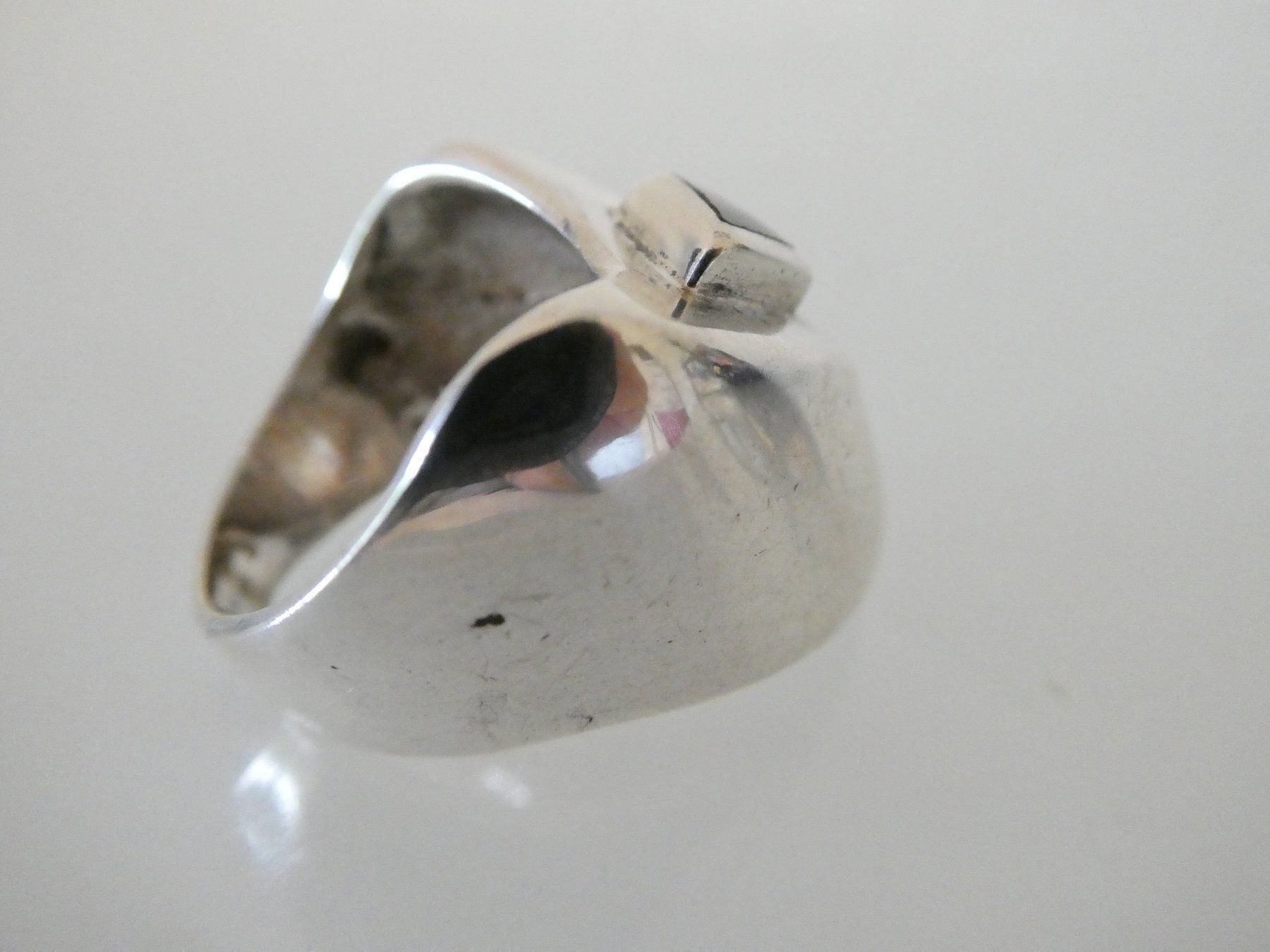 Anelli: Silberring 925 mit Onyx Gr. 55 (17.5mm) – Nuovo (secondo la descrizione) da Gattikon venduto da kaandooh 2