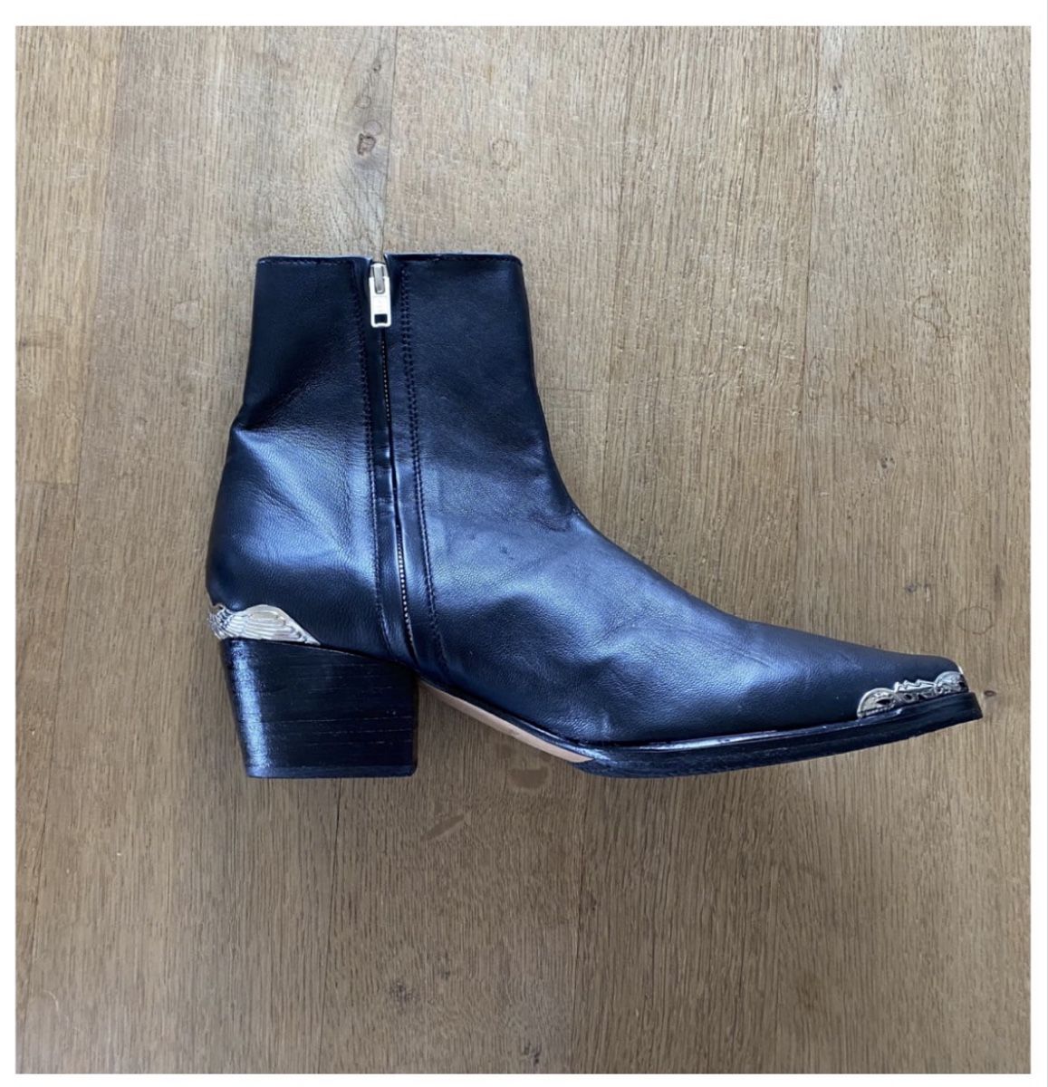 Scarpe da uomo: BLACK LEATHER COWBOY BOOTIES – Nuovo (secondo la descrizione) da zürich venduto da lau_9t77 1