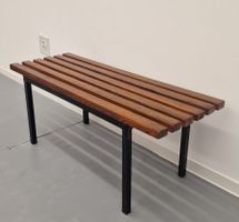 MCM Vintage Design, Sitzbank, Fichte, Metall, 1960er-Jahre