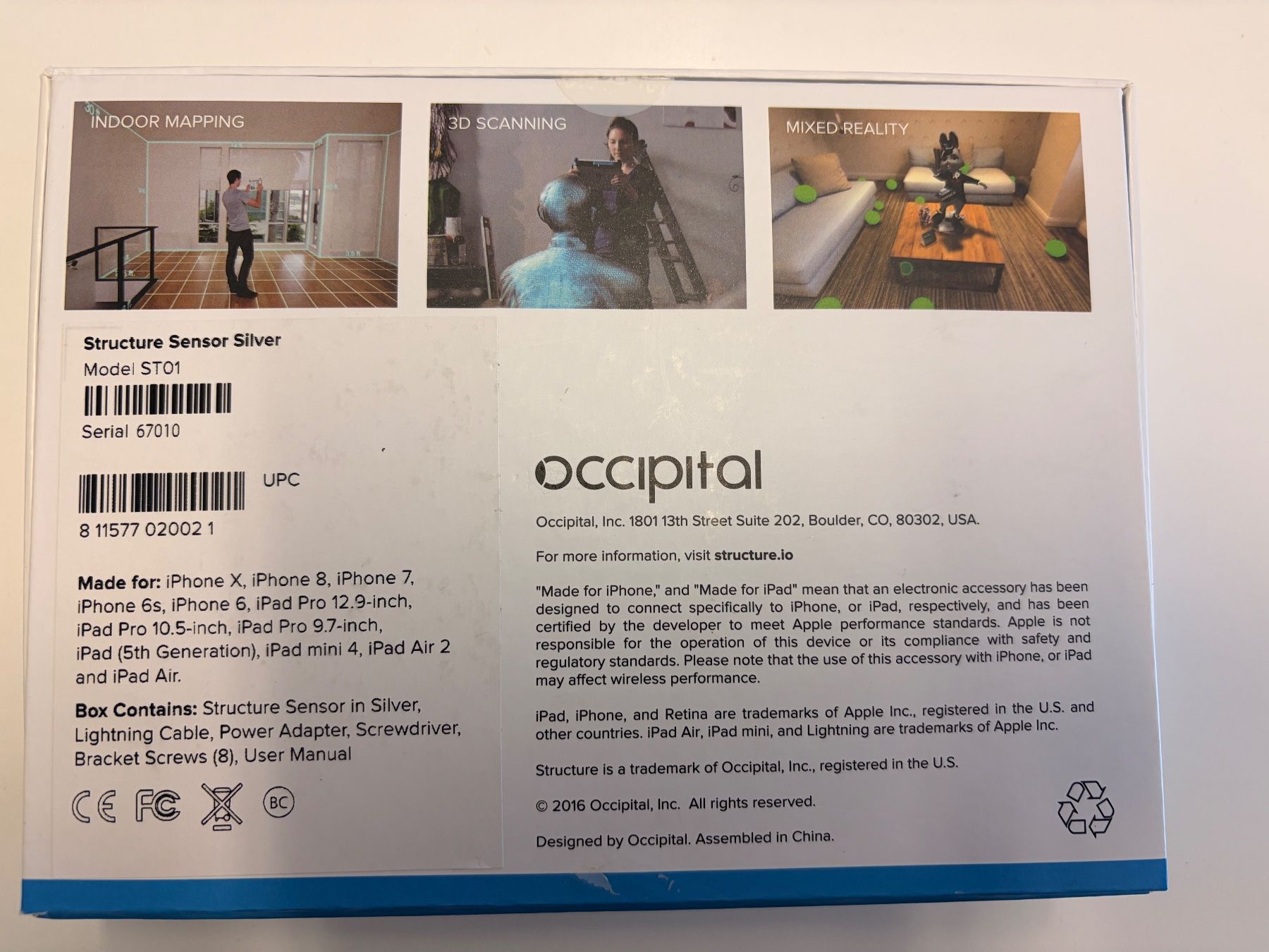 Scanner: Occipital Structure Sensor Silver ST01 3D Scanner – Gebraucht aus Herisau von butthead 1
