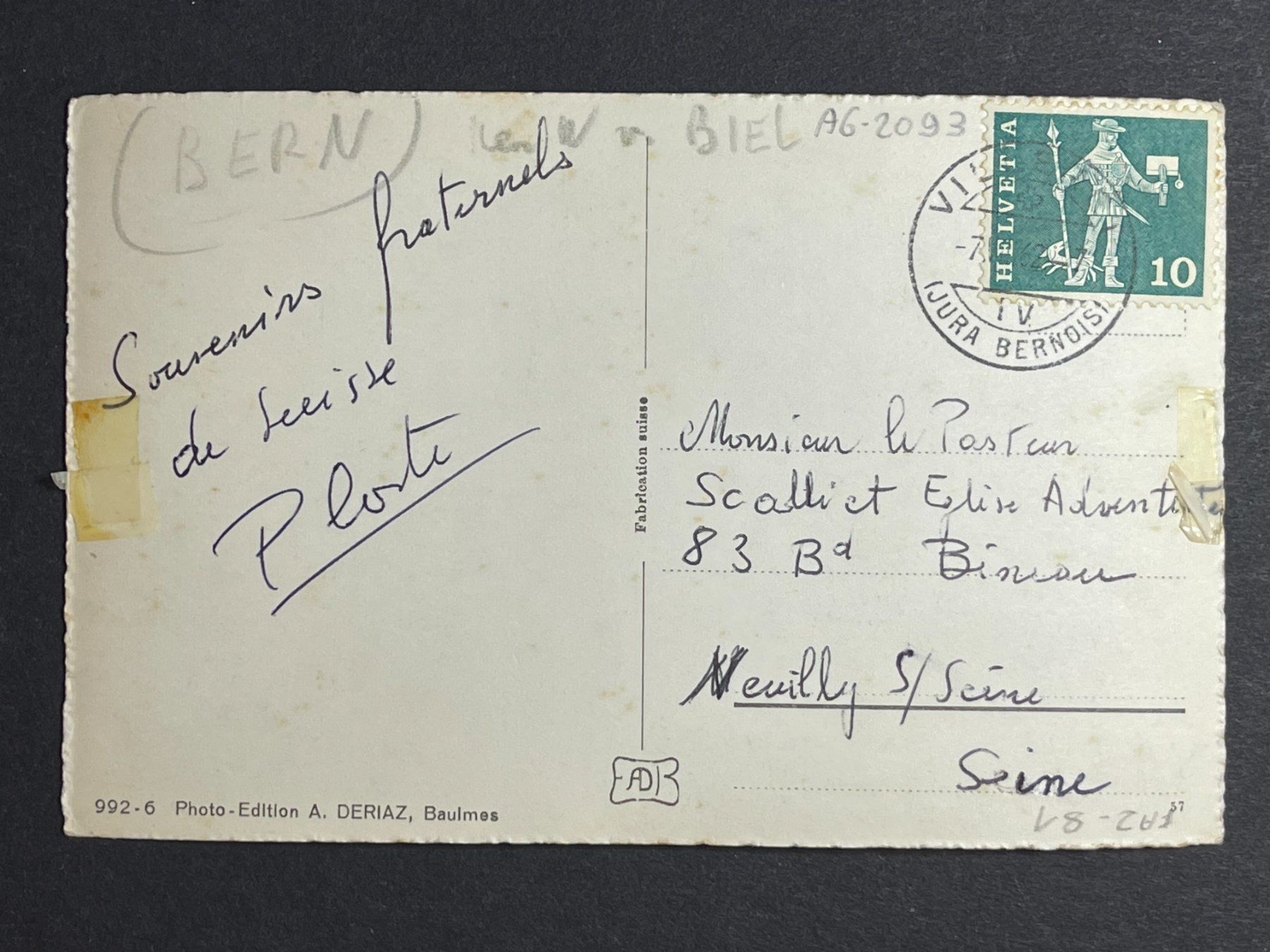 Cartes postales: Tramelan - Flugaufnahme – D'occasion à Steg VS par _vinci_ 1