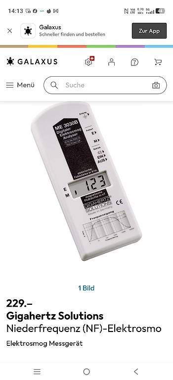 Misurare: Gigahertz Solutions ME3030B M/E-Analyser  EMF Messgerät – Usato da Düdingen venduto da Yvu2k 2