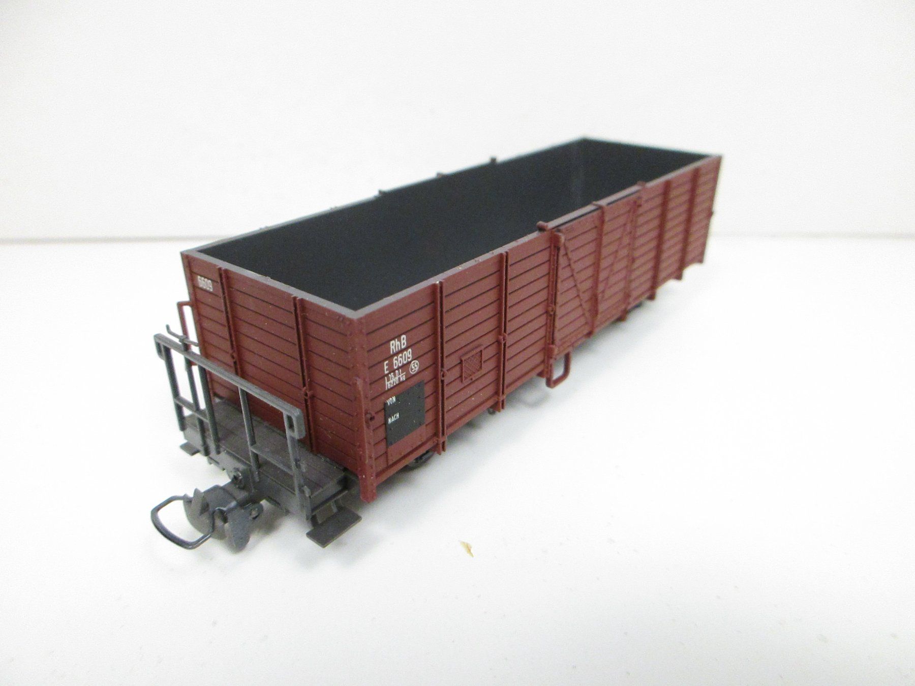 Bemo Modellini di ferrovie: Bemo H0m 2251 109 RhB Offener Güterwagen E 6609 – Nuovo e nell'imballaggio originale da Olten venduto da Heinrich875 4