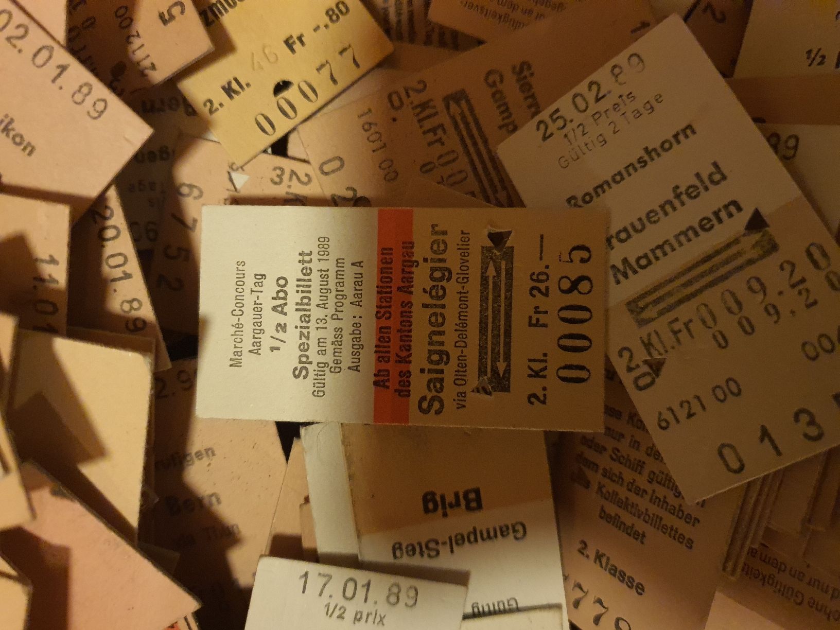 Banknoten: SBB Karton billet CFF billets en carton – Gebraucht aus Lavey-Village von Lofoten93 1