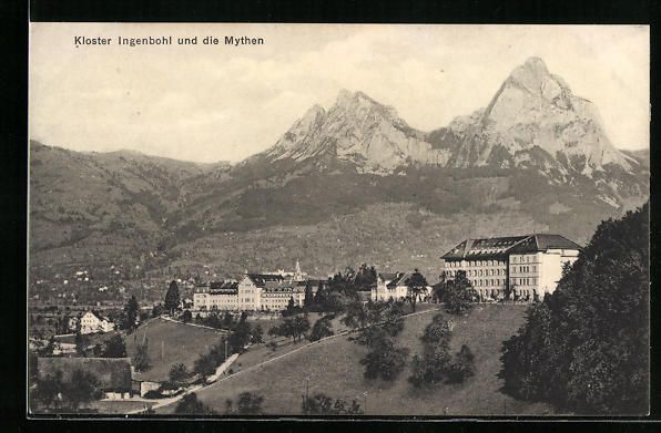 Cartoline postali: Ingenbohl, Kloster Ingenbohl und die Myt – Usato da Berlin venduto da bartko-reher
