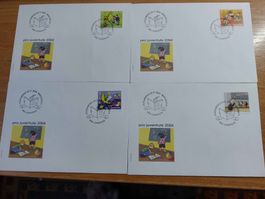 FJ2004 - 4 FDC Pro Juventute 2004