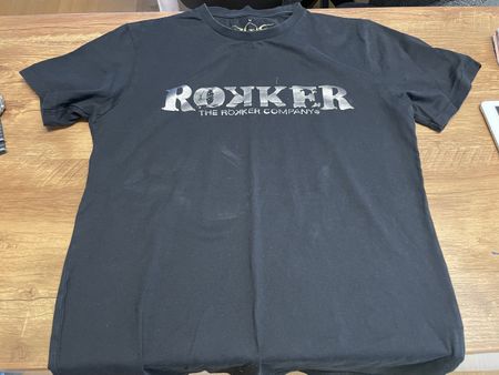 Schwarzes T-Shirt der Marke ROKKER, Gr.M