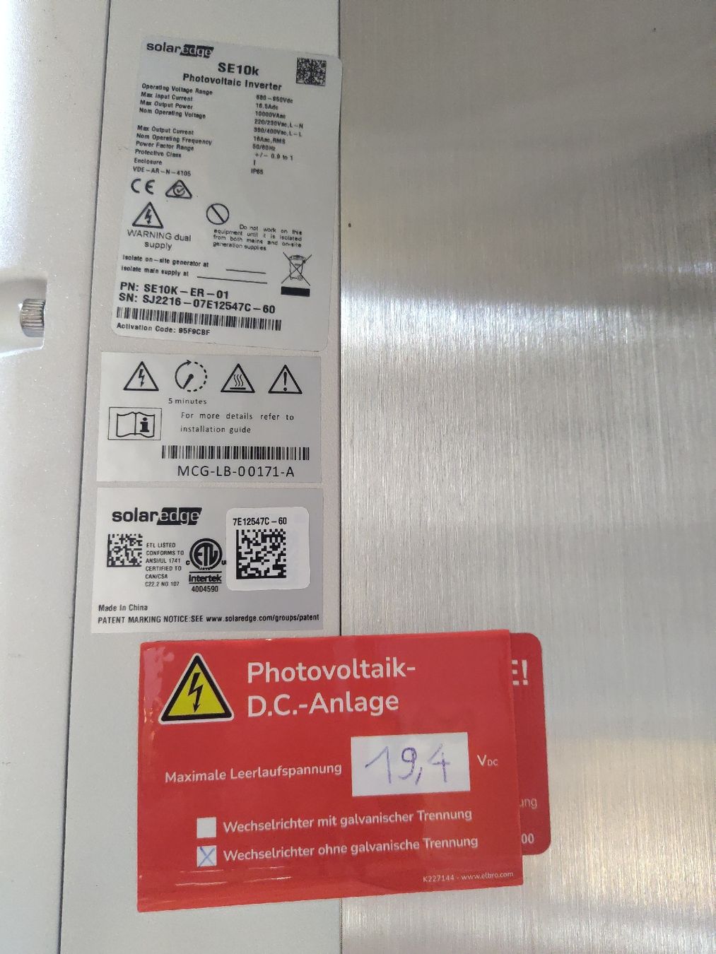 SolarEdge Inverter: Solar Edge Wechselrichter SE 10 K – Usato da Knutwil venduto da Sim222 1