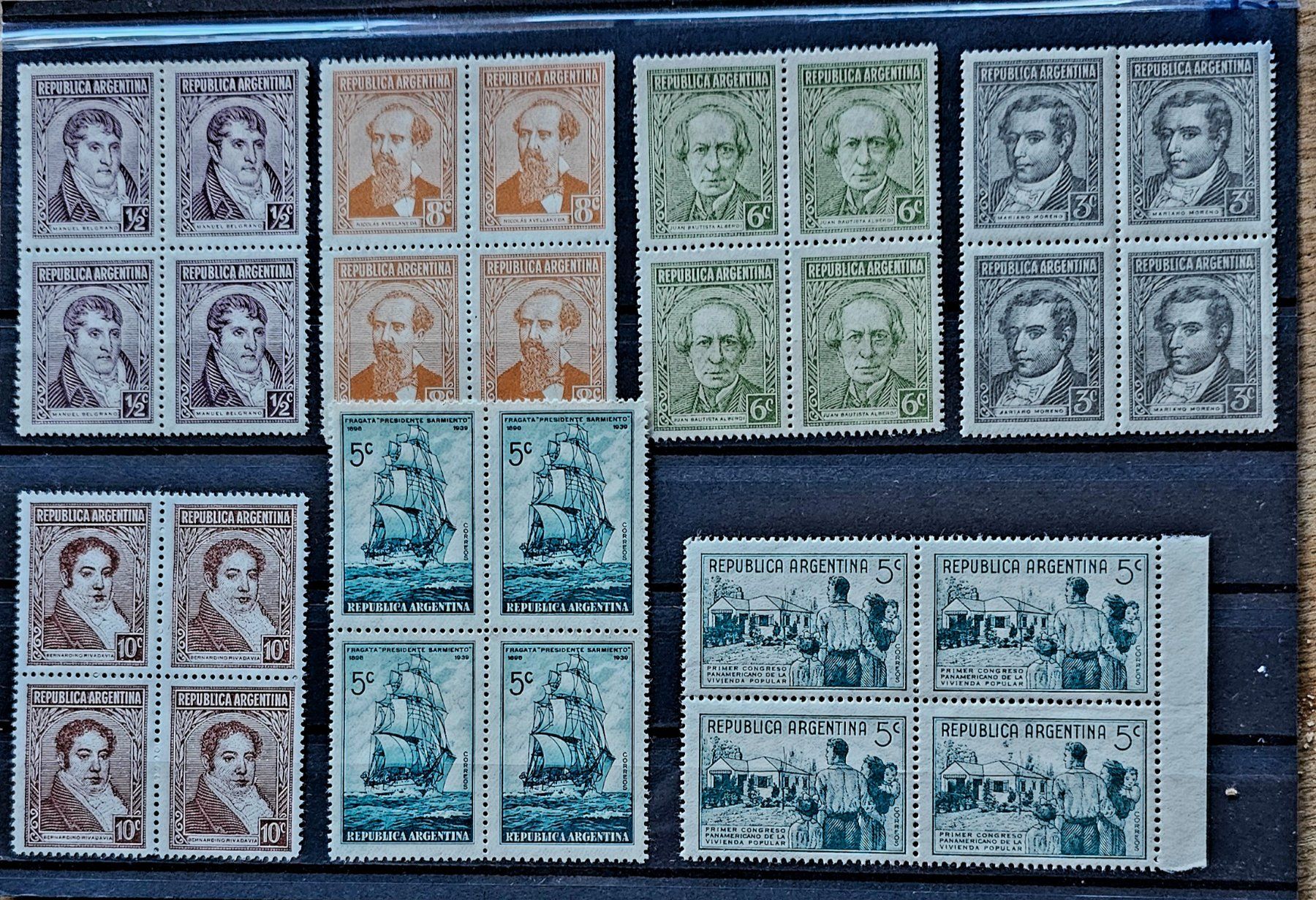 Alle Briefmarken: ARGENTINIEN ARGENTINA 4er-Bl. ** ab 1935 – Neu (gemäss Beschreibung) aus Les Valettes von Nuba1