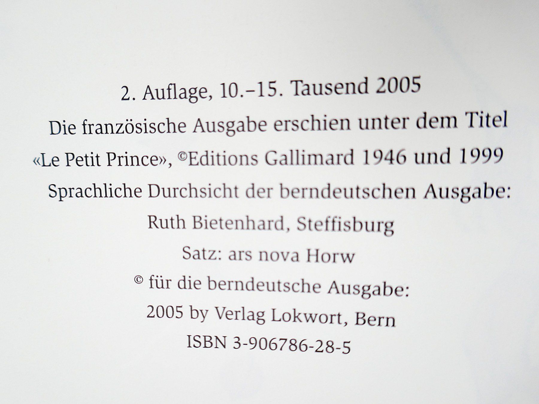 Bücher: Buch "Der Chly Prinz" – Gebraucht aus Urtenen-Schönbühl von Restwert_Schoenbuehl 3