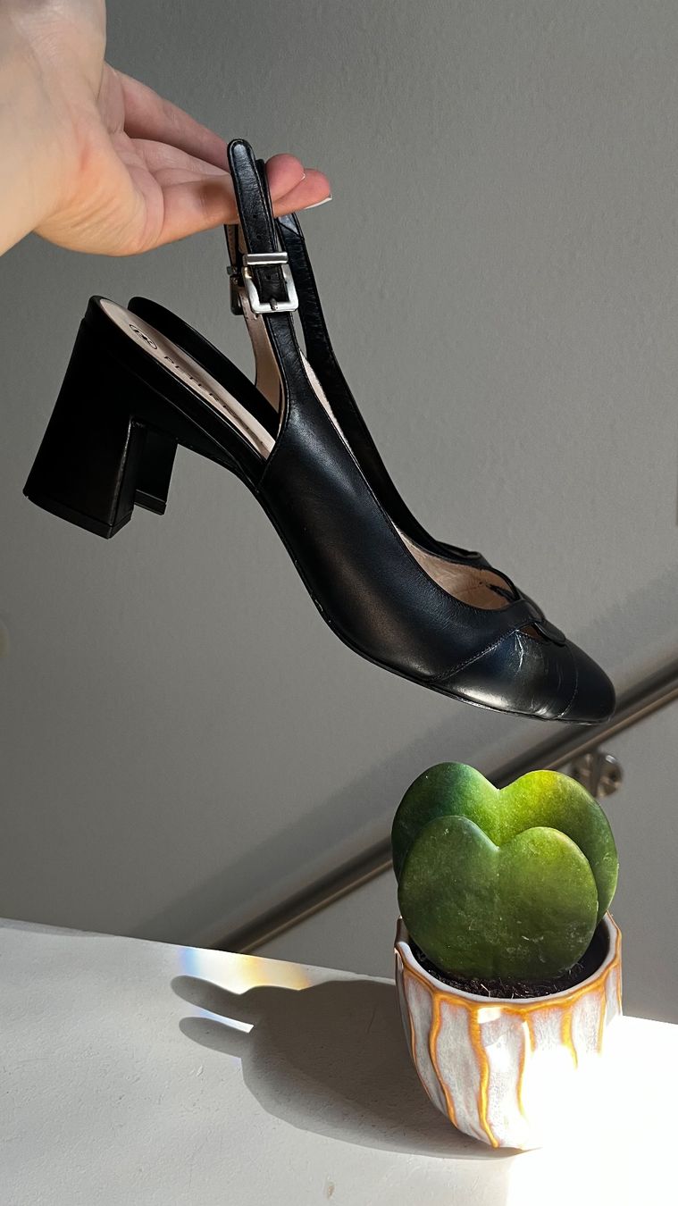Kaiser Scarpe da donna: Peter Kaiser Slingpumps in Schwarz – Usato da Dietikon venduto da coolstory