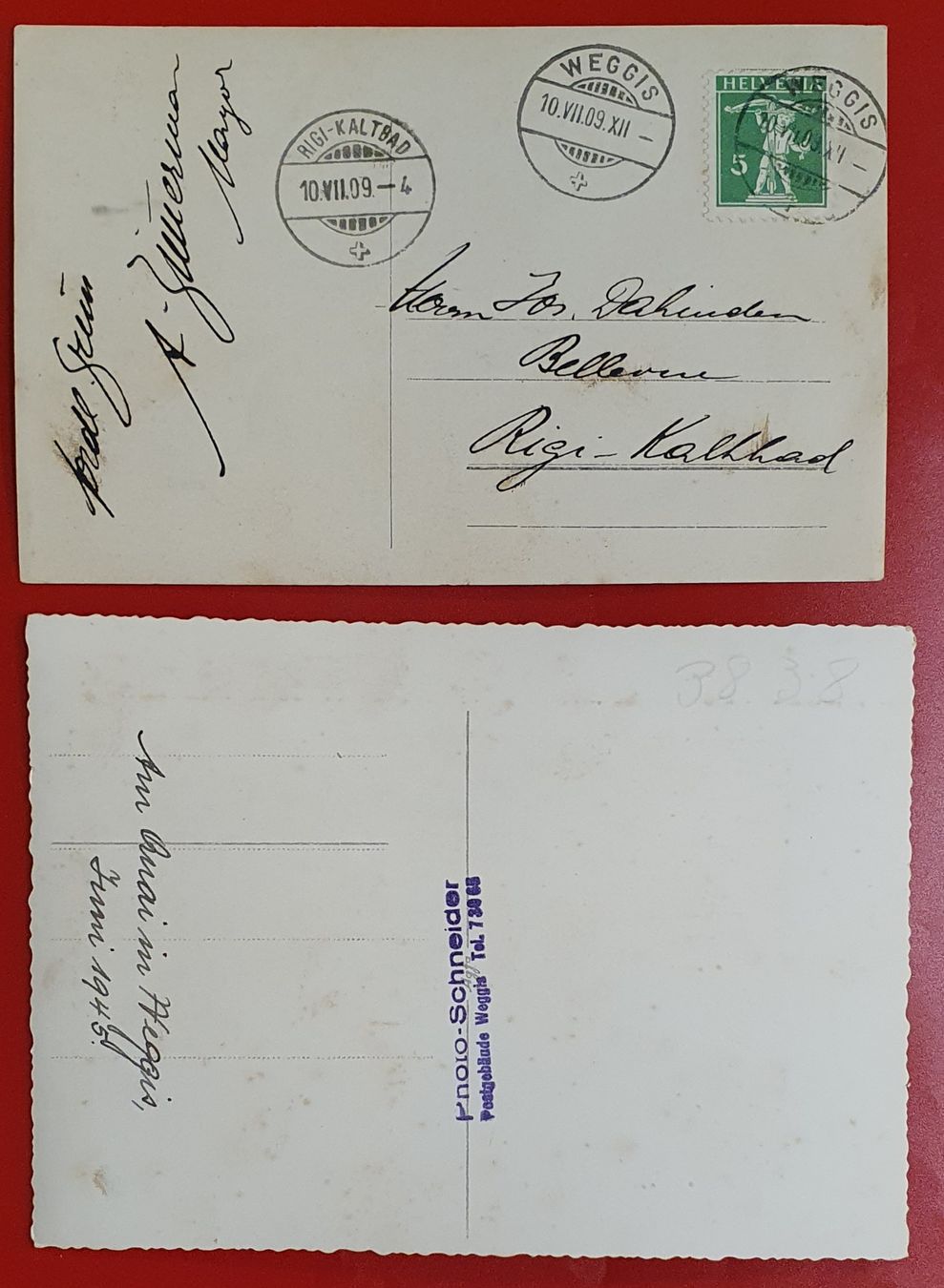Cartoline postali: 2 Ansichtskarte aus Weggis – Usato da Kreuzlingen venduto da Rschweiz1 3
