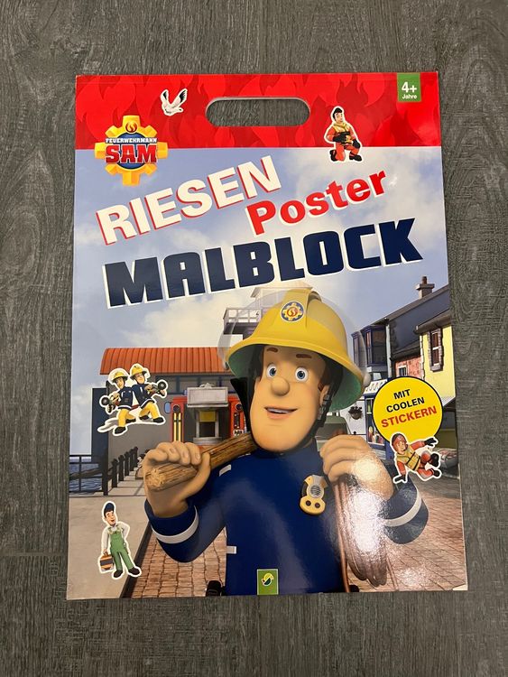Feuerwehrmann Sam - Riesen Poster Malblock (30cm x 41 cm) (Neu (gemäss ...