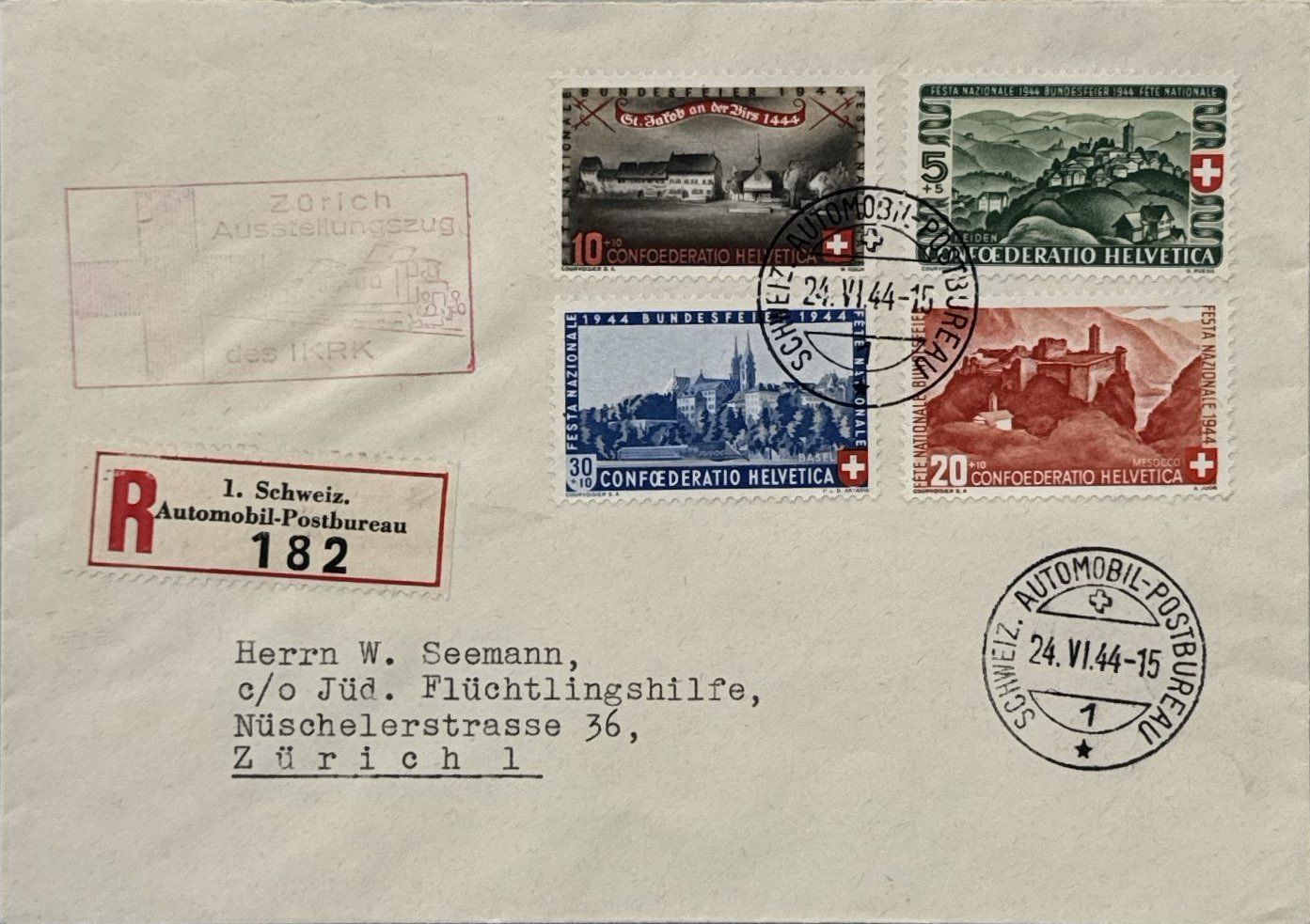 Tutti i francobolli: Pro Patria 1944 Satzbrief – Usato da St. Niklausen LU venduto da Gypsi61