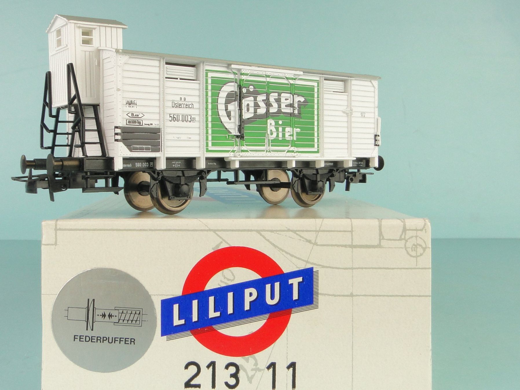 Liliput Modellini di ferrovie: LILIPUT 213 11 Gösser Bier, NEU – Usato da Bülach venduto da cann11 1